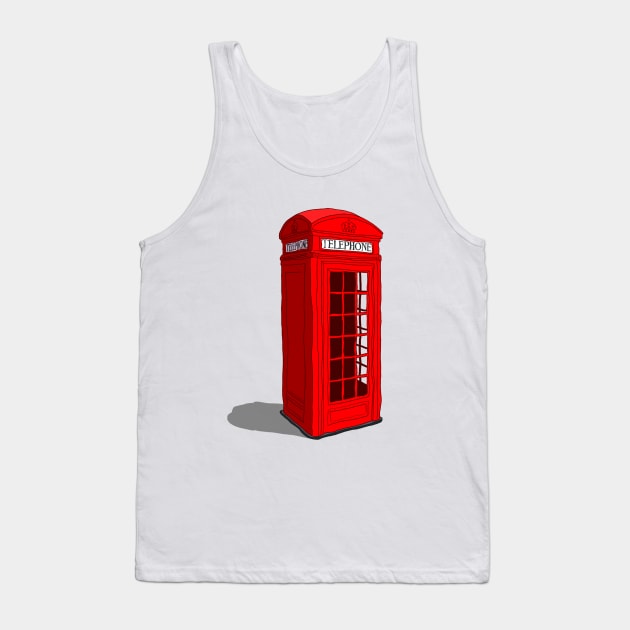 Telephone Box Tank Top by steveashillustration1971